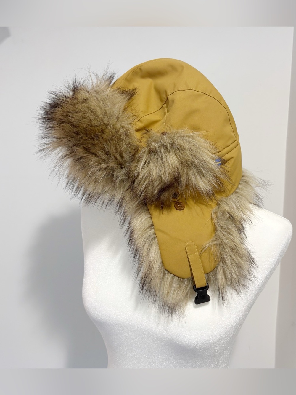 Fjallraven Nordic Heater Trapper Hat Sz Large Buckwheat Brown Faux Fur Skiing